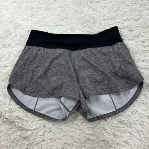Lululemon Speed Up Short Long *4" Updated Fit Heather Lux Multi Black / Black